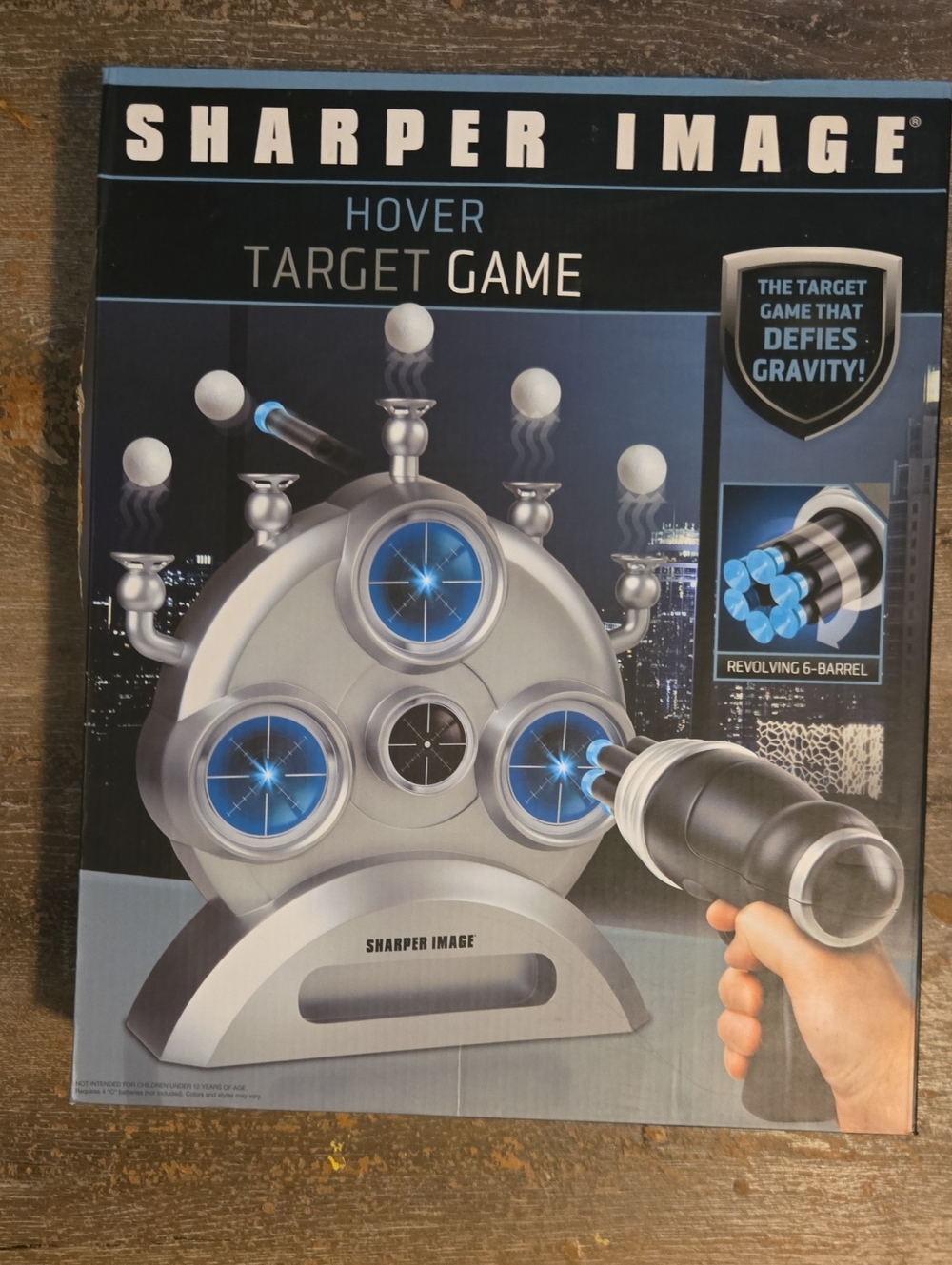 Sharper Image Hover Target Game - Silver & Blue Illuminated Targets
